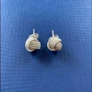 Tiffany and Co. Somerset Mesh Twist Knot Earrings